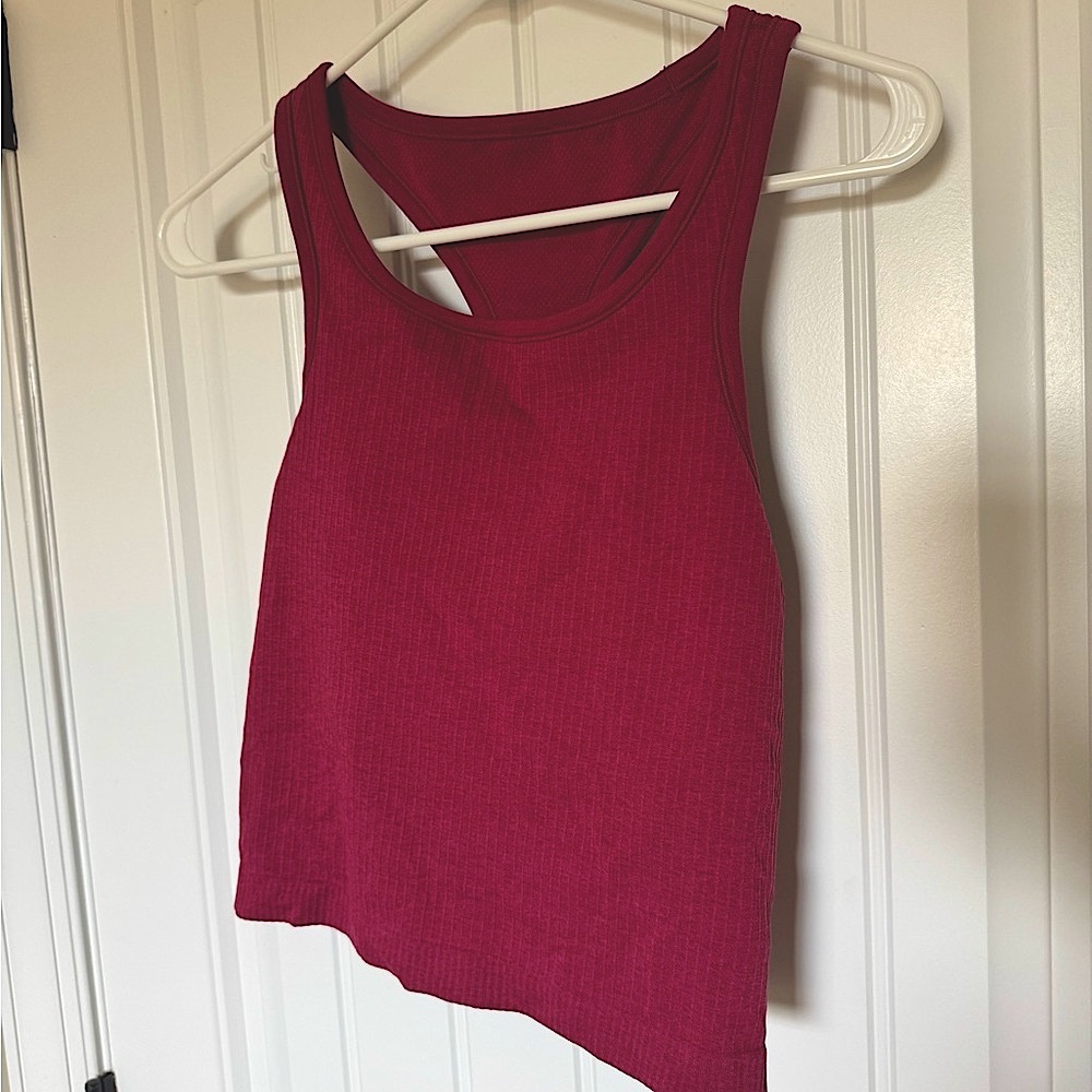 Lululemon ebb to street cropped tank, Sz 12